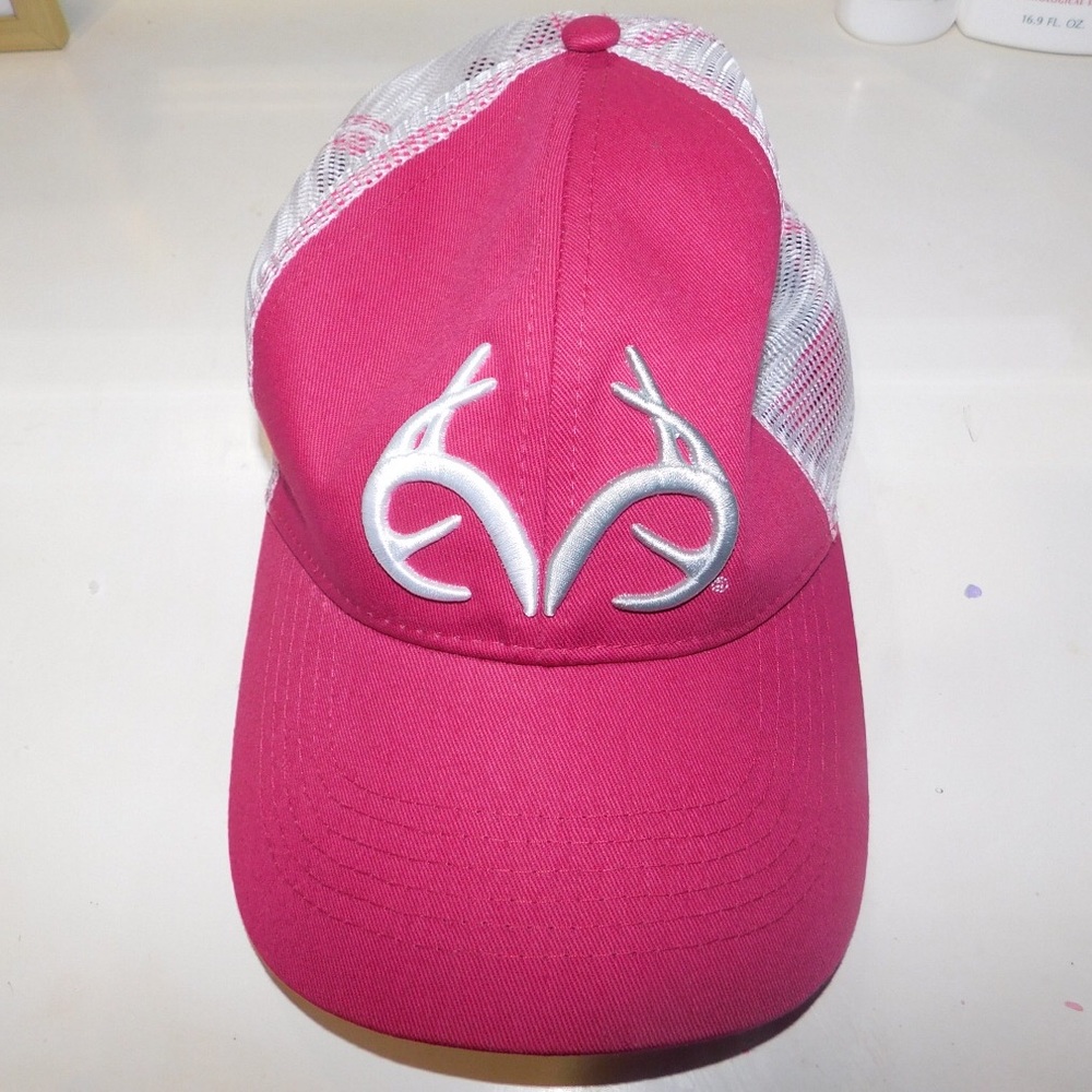 Pink & white hat